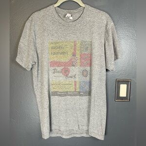 Vintage Archery Equipment Graphic Tee | Soft Worn-In Gray | Size M